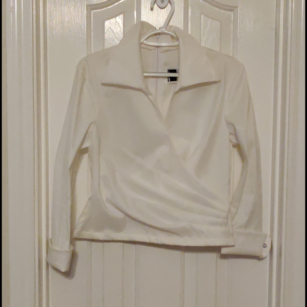 Beautiful Tadashi Faux Wrap Top sz M